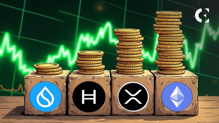 智能资金涌入以太坊、瑞波、哈帕和SUI-Token
