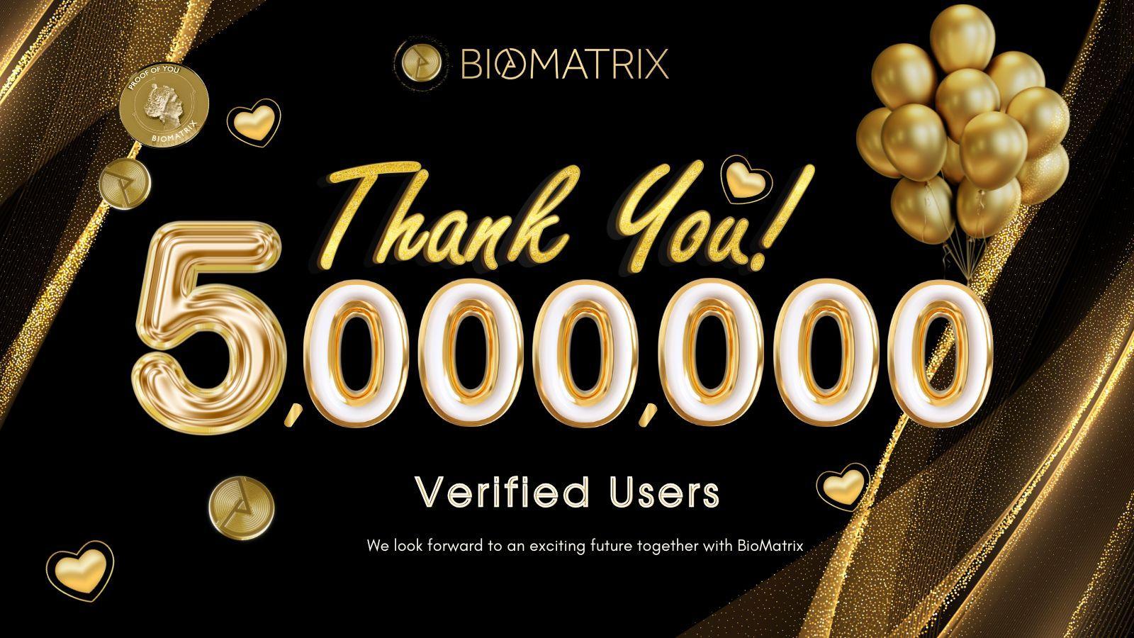 BioMatrix: Verified Users Surpassing 5 Million, Setting a New Standard for Genuine Human Participation in Web3